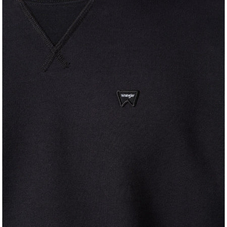 Wrangler felpa nera logo piccolo 112350535 Felpe Wrangler