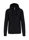 Felpa Kariban Nero Zip Intera Cappuccio Felpa Uomo con Tasche