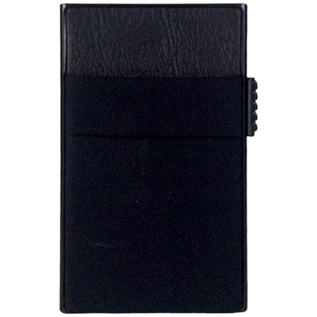 Sei G portacarte in alluminio nero con tasca elastica