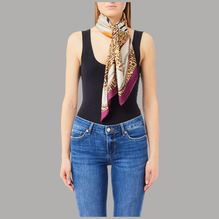 Liu Jo foulard beige 90X90 con scatola 2F5084T0300