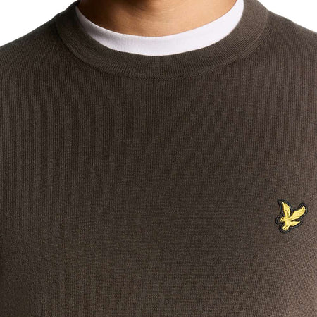 Lyle & Scott pullover merino cioccolata KN2110VC