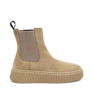 Frau Donna Beatles in pelle scamosciata suola scanalata