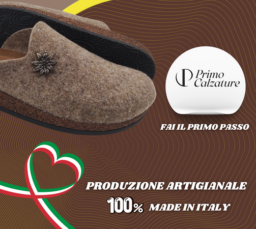 Originali Zoccoli Alpini, Ciabatte Uomo e Donna Invernali, Calde Sabot Tirolesi in Lana Cotta, 100% Made in Italy