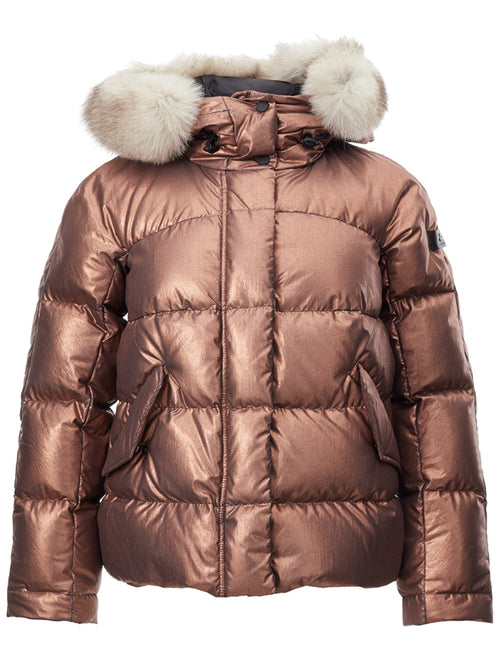 Peuterey Giubbino Imbottito Bronzo Metal 'Mils' da donna
