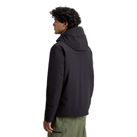 Woolrich piumini uomo woolrich - pacific soft shell jacket - nero da uomo