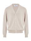 Gran Sasso Maglione Cardigan in Cotone Beige da uomo