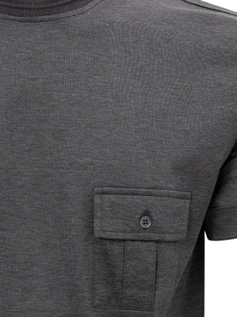 Corneliani T-shirt con taschino da uomo
