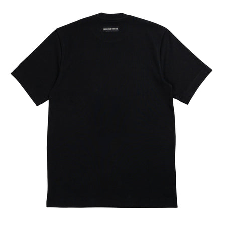 MARINE SERRE Cotton Jersey Loose Fit T-Shirt in Black da uomo