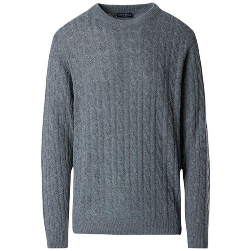 North Sails maglione pullover  grigio con trecce 699782 Maglieria North Sails