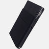 Sei G portacarte in alluminio nero con tasca elastica