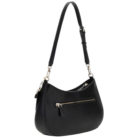 Guess borsa a spalla nera in saffiano NOELLE HWZG9672180BLA