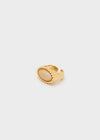 Anello ovale oro con pietre clear