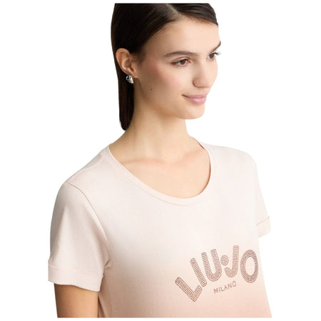 Liu Jo t-shirt marrone con strass TA5267JS923 M9113 T-shirt Liu Jo