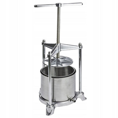 Torchietto premitutto in Inox e Alluminio, adatto come pressa per liquore, frutta ed olive