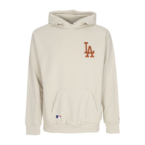 NEW ERA Felpa Cappuccio Uomo Mlb League Essentials Oversize Hoodie Losdod Stone/earth Brown da uomo