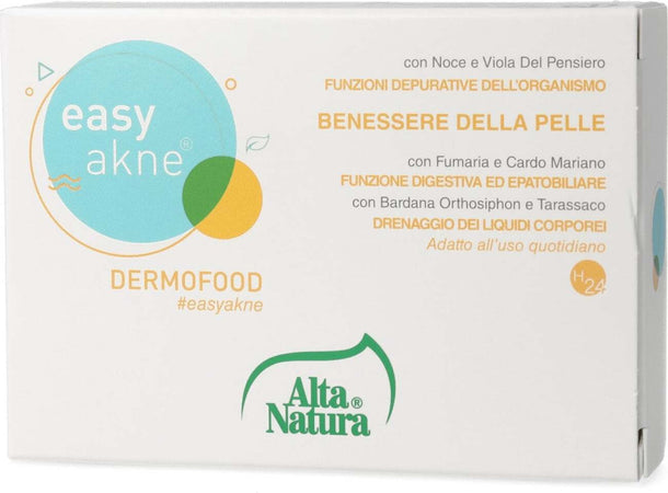 Easy-Akne-Dermofood-60-cpr-tonde-da-500-mg-integratore-alimentare-Alta-Natura
