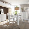 Tavolo Gliese con gambe e piano in MDF, design moderno, per arredo interno 137/185 x 90 h 76 cm
