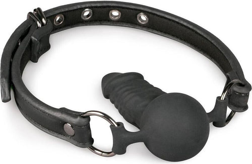 Easytoys Pecker Gag silicone nero regolabile, resistente agli strappi e impermeabile