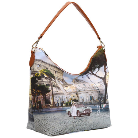 YNot borsa hobo bag stampa Roma Imperial YES618S3