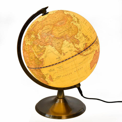 Mappamondo con base e con luce led per decorazione interno