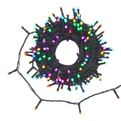 Catena luci led multicolor per esterno decorazione natalizie 20 m