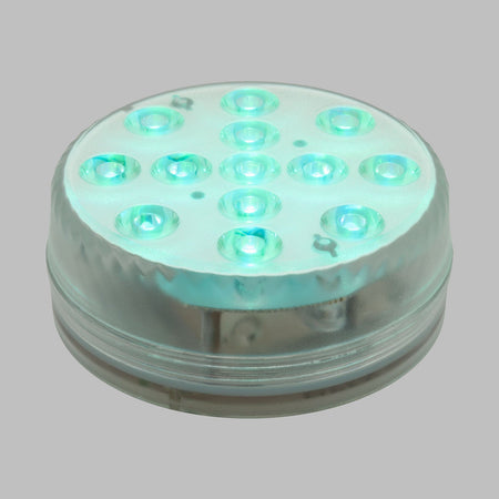 Disco sommergibile con led a luce RGB multicolore Ø8,5cm a batterie