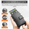 SEI G Portafoglio uomo portacarte nero blocco RFID Portafogli SEI G