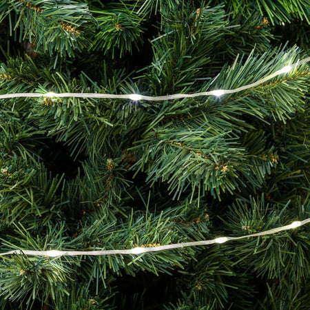 Catena lineare "Gocce luminose" con led da Ø 4 mm con cavo 8 giochi di luce