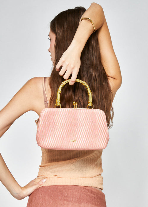 Borsa rigida a mano tessuto