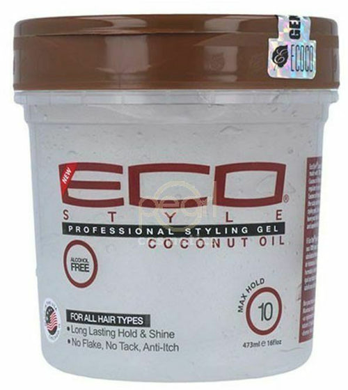 Eco Professional Style Gel Coconut Oil 473 Ml Gel per Styling Capelli Afro Lunga Tenuta