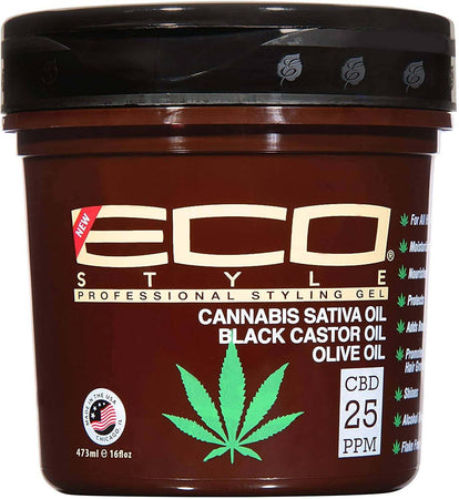 ECOSTYLER STYLING GEL  STYLER CANNABIS SATIVA OIL STYLING GEL 473 ml PER CAPELLI .