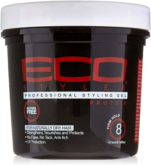Eco Styler Professional Styling Gel Protein Alcohol Free Firm Hold 8 Gel per Capelli Afro 946 Ml Gel Tenuta Superiore Styling Dei Capelli