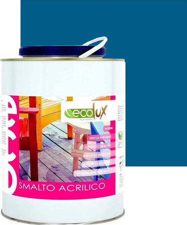 Ecolux Smalto Ecologico Lucido Acrilico Ad Acqua Inodore Per Interno Ed Esterno Giardino e giardinaggio/Piscine vasche idromassaggio e accessori/Vernici e guarnizioni/Vernici e smalti Ogomondo - Martina Franca, Commerciovirtuoso.it