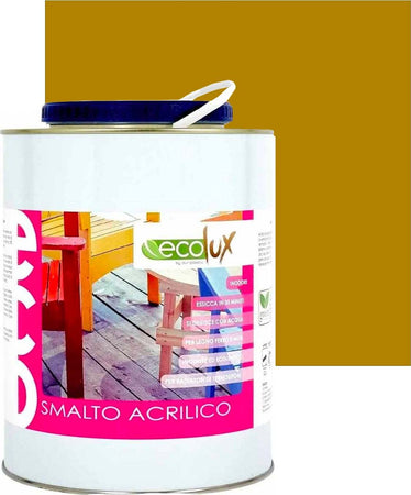 Ecolux Smalto Ecologico Lucido Acrilico Ad Acqua Inodore Per Interno Ed Esterno Giardino e giardinaggio/Piscine vasche idromassaggio e accessori/Vernici e guarnizioni/Vernici e smalti Ogomondo - Martina Franca, Commerciovirtuoso.it