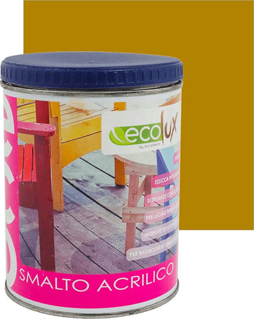Ecolux Smalto Ecologico Lucido Acrilico Ad Acqua Inodore Per Interno Ed Esterno Giardino e giardinaggio/Piscine vasche idromassaggio e accessori/Vernici e guarnizioni/Vernici e smalti Ogomondo - Martina Franca, Commerciovirtuoso.it