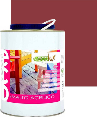 Ecolux Smalto Ecologico Lucido Acrilico Ad Acqua Inodore Per Interno Ed Esterno Giardino e giardinaggio/Piscine vasche idromassaggio e accessori/Vernici e guarnizioni/Vernici e smalti Ogomondo - Martina Franca, Commerciovirtuoso.it