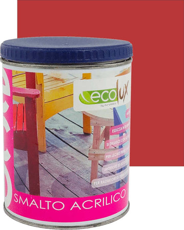 Ecolux Smalto Ecologico Satinato Acrilico Ad Acqua Inodore Per Interno Ed Esterno Giardino e giardinaggio/Piscine vasche idromassaggio e accessori/Vernici e guarnizioni/Vernici e smalti Ogomondo - Martina Franca, Commerciovirtuoso.it