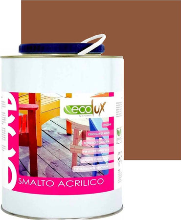 Ecolux Smalto Ecologico Satinato Acrilico Ad Acqua Inodore Per Interno Ed Esterno Giardino e giardinaggio/Piscine vasche idromassaggio e accessori/Vernici e guarnizioni/Vernici e smalti Ogomondo - Martina Franca, Commerciovirtuoso.it