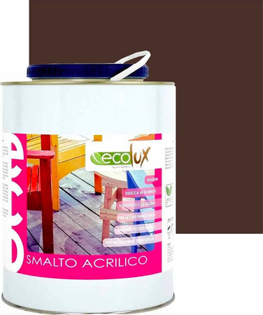 Ecolux Smalto Ecologico Satinato Acrilico Ad Acqua Inodore Per Interno Ed Esterno Giardino e giardinaggio/Piscine vasche idromassaggio e accessori/Vernici e guarnizioni/Vernici e smalti Ogomondo - Martina Franca, Commerciovirtuoso.it