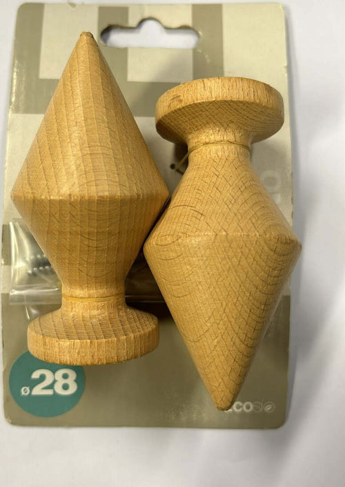 ECOSI'---FINALE-PER-BASTONI-DIAMETRO-28MM-IN-LEGNO-NATURALE-A-ROMBO