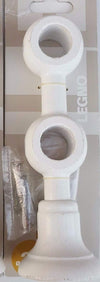ECOSI'---SUPPORTO-DOPPIO-CHIUSO-PER-BASTONI-D.-20-IN-LEGNO-BIANCO***