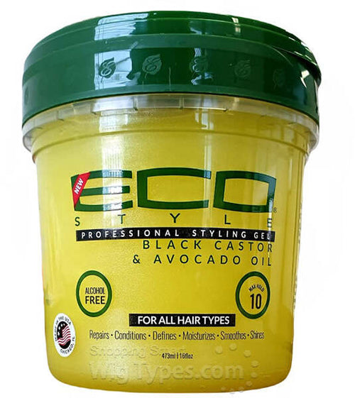 Ecostyler Styling Gel  Black Castor & Avocado Oil16oz Gel Per Capelli