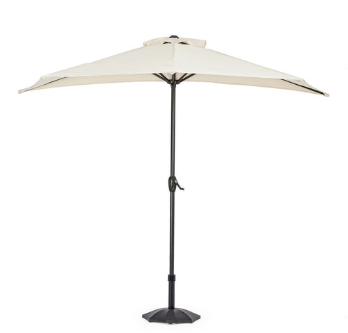 Ombrellone Mezzaluna a parete salvaspazio Kalife in alluminio verniciato a polvere per giardino e balcone Ø 270 cm