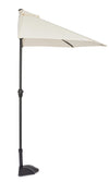 Ombrellone Mezzaluna a parete salvaspazio Kalife in alluminio verniciato a polvere per giardino e balcone Ø 270 cm
