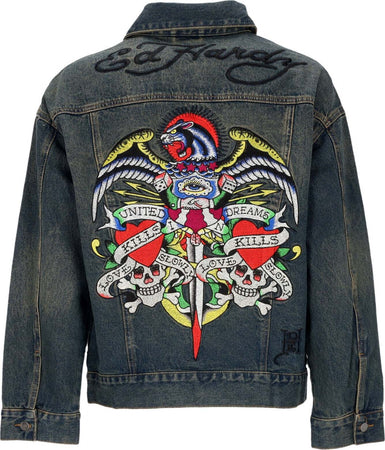 ED-HARDY-Giubbotto-Jeans-Uomo-Abstract-United-Dreams-Oversized-Denim-Jacket-Blue-da-uomo
