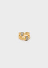 Anello doppie con pietre clear