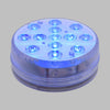 Disco sommergibile con led a luce RGB multicolore Ø8,5cm a batterie