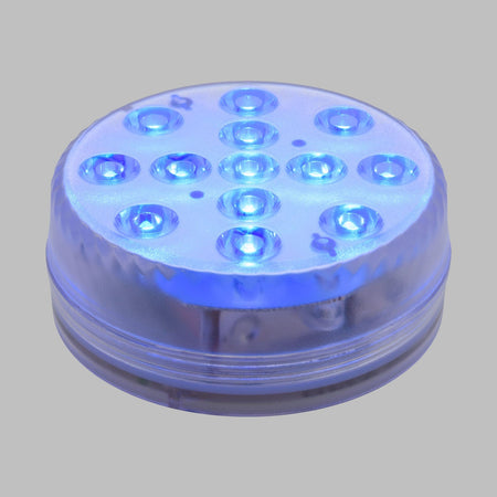Disco sommergibile con led a luce RGB multicolore Ø8,5cm a batterie