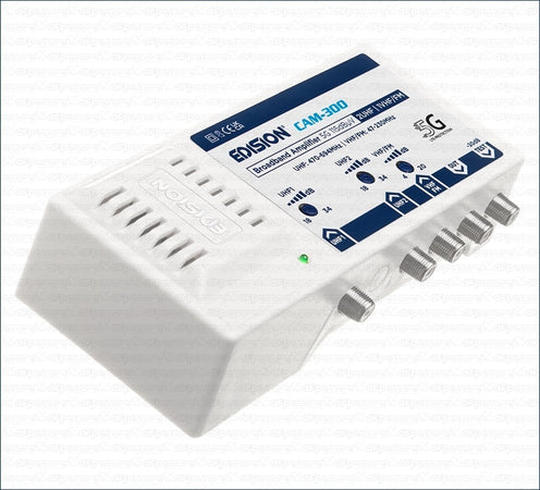 Amplificatore Antenna Tv Centralino VHF UHF Da Interno Per Digitale Terrestre DVB-T2 Con Filtro LTE 5G