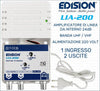 Kit completo Digitale Terrestre Antenna UHF Flat da esterno passiva con Amplificatore Antenna TV di linea da interno 24dB UHF VHF con filtro 5G LTE 1 Ingresso / 2 Uscite